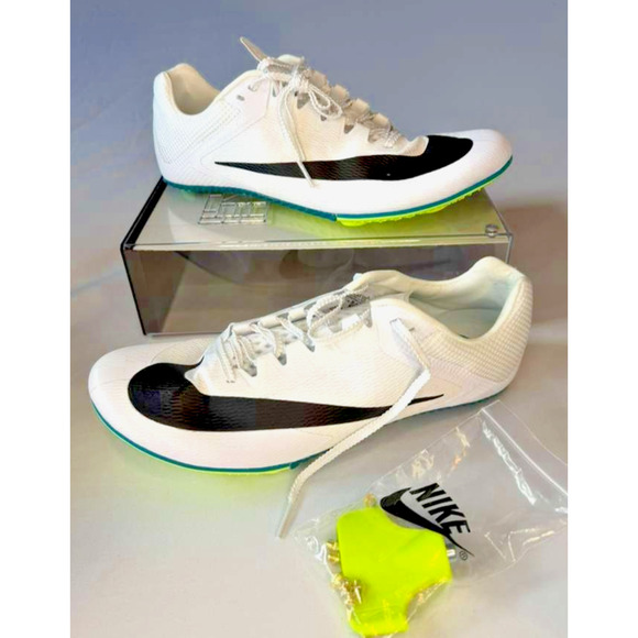 Nike Zoom Rival Sprint Track & Field Spikes White Black FZ9663-102 Men\'s Size 10 main image 8
